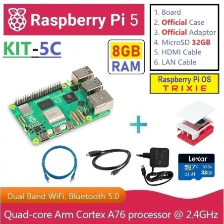 KIT-5C  Raspberry Pi 5 (8GB RAM) - Complete SET